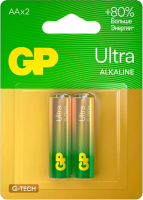 GP15AUA21-2CRSBC2 Ultra Alkaline G-TECH Элемент питания АА, алкалиновый, 2 шт, GP