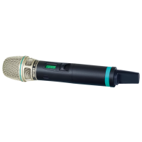 Mipro ACT-580H-59 Ручной цифровой передатчик серии ACT-5800 с капсюлем MU-59A (сменный). Тип модуляции Цифровой. Диапазон частот ISM 5,8 ГГц. Выходная мощность 20 мВт. Эргономичный металлический корпус. ЖК-дисплей с полной рабочей информацией. Питание от