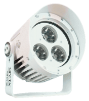 ARCTIK AM1431XLET-603 PIXI MID (3 LED)  Светодиодный архитектурный светильник направленного света на лире. Световой поток 1440 Lm, сила света 87500 кд при оптике 6 градусов, источник света 3*20 Вт Multichip RGB+Lime, управление DMX-512, RDM, CCS 3.0 ,  оп