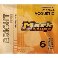Markbass bright series dv6brbz01047ac  струны для акустической гитары, 10-47, бронза 80/20