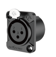 ROXTONE RX3FD-BG Разъем cannon (XLR) панельный мама 3-х контактный цвет: черный