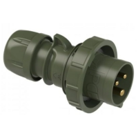 PCE Вилка кабельная 32A/230V/1P+N+E/IP67, бронзово-зеленая 0232-6.u