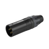 Разъем cannon кабельный ROXTONE XM3BG [1шт., металл, папа 3-х контактный. Кабель: 3-7мм. черный]