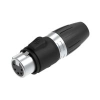 Seetronic SCWF5 Разъем Сannon кабельный 1шт., мама 5-ти контактный, покрытие контактов: золото. цвет: хром,
