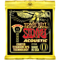 P02158 Slinky Coated Light Комплект струн для акустической гитары, 11-52, Ernie Ball