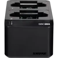 Двухпортовая зарядная док-станция SHURE [SBC203-E] для аккумуляторов SB903 и передатчиков SLX-D