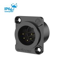 ROXTONE RX5MDWP-BG Разъем cannon (XLR) панельный папа 5-ти контактный пыле- и влаго-защищенный для тяжелых условий эксплуатации со степенью защиты IP66. Цельнометаллический корпус с прочной конструкцией, обеспечивающий длительный срок службы и обеспечиваю