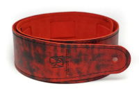 MB6061-122-2 Ремень для гитары, кожаный, красный лофт, Mamba straps