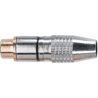 QUIK LOK F234-BK Nickel plated phono socket red