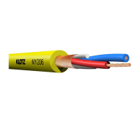 KLOTZ MY206GE  Микрофонный кабель, 2x0,22мм, внеш.диаметр 6мм, низкая ёмкость, гибкий, PVC, желтый, катушка 100 м