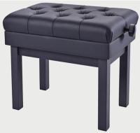 HY-TM58-SATIN-BLACK Банкетка, матовый черный, искусственная кожа, Rin