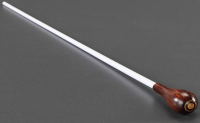 Conductor's baton Takt TB-W425 - 15 inch conductor's baton with pear-shaped rosewood handle with boxwood Parisian eye with white wooden stick