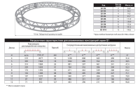 ИМЛАЙТ Q1-D10 Круг квадратной конфигурации диаметром 10м, 300x300мм, d50x3 \ d16x2мм. Крепежный размер 180х180мм, М10. Рисунок перемычек круговой. Двенадцать сегментов.