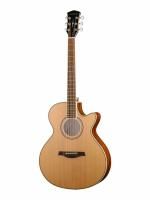 P670-WCASE-NAT Электро-акустическая гитара, с вырезом, с футляром, Parkwood