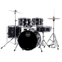 Mapex CM5844FTCDK Ударная установка из 5-ти барабанов, COMET series: BD1816, TT1007, TT1208, FT1412, SD1450, педаль P250, стойки: H250, C250, S250, стул T400, тарелки 14" HIHAT + 16"CRASH, цвет DARK BLACK