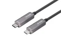 Кабель активный оптический USB 3.1 CM-CM [AOC-USB31-CCV-20] , совместим с DP1.2, 21,6 Гбит/с (5,4 Гбит/канал), поддерживает аудио и видео, без PD, совместим с USB 2.0, 20 м