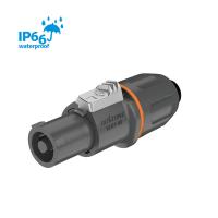 ROXTONE RS4FP-WP-Orange Разъем кабельный типа speakon влаго защищенный (IP66), 4-х контактный, "female", Контакты: никелированная латунь. Цвет: черный с оранжевым кольцом.