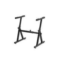 ECO KS082 Black Стойка "Z" под клавишные инструменты-, Высота: 55.8-85см, Глубина: 57-85см, толщина верхней трубы: .х.см, Нагрузка: ..кг, Цвет: Матовый черный, Вес: .кг, поставляется в коробке по 2штуки размер коробки: 54x18x64см