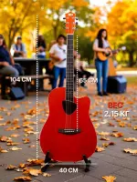 Акустическая гитара ON Music Street Singer, Red