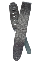 25LE00 Embossed Кожаный ремень для гитары, черный, Planet Waves