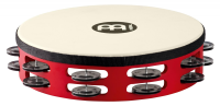 MEINL TAH2BK-R-TF TOURING SYNTHETIC HEAD WOOD TAMBOURINE 10' тамбурин с мембраной, цвет красный, цвет джинглов чёрный