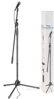 STAGG SDM50 SET - готовый комплект: Профессиональный кардиоидный динамический микрофон с картриджем DC78 (SDM50), 103 - 166 см (40.6 - 65.3") стойка со складными ножками (MIS-0822BK), XLR/XLR (m/f)  кабель, 6 м (20’) (SMC6), резиновый зажим с резьбовым ад
