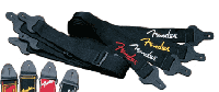 FENDER BLACK STRAP/WHITE LOGO