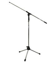 GUIL PM-32 стойка микрофонная с "журавлём", хромированная, металлическое основание, двойная резьба 3/8" и 5/8"