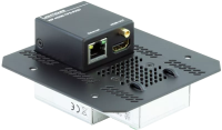 Lightware [wp-hdmi-tps-rx97-fp-8at] настенный hdbaset приёмник сигналов hdmi+ethernet+rs-232+двунаправленный ик по одному кабелю витой пары (catx) до 170 м. поддержка hdmi1.4, poe, hdcp, 3d и 4k/uhd. выполнен в формфакторе для настенных лючков, совместим