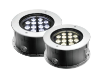 ARCTIK AP786SWT TERRA i12 white (3000K) Встраиваемый архитектурный LED-светильник для установки в грунт или стену, 12 Warm White LED, световой поток 1300 Lm, сила света 8231 Кд, угол раскрытия луча 16°, DMX-512, диммер 0-100%, возможность управления 2 сек