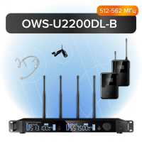 OWS-U2200DL Двухканальная радиосистема, 2 головных, 2 петличных микрофона, Октава