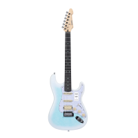 SAGA CELESTIAL BLUE - Электрогитара с чехлом, форма - стратокастер, HSS, цвет CELESTIAL BLUE, , шт