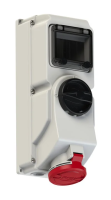 PCE Розетка настен. с выкл. и блокир.32A/400V/3P+E/IP44, с держат. предох.(предох. не уком) 7824-6