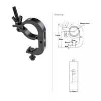 KCP-880B Slim Mighty Handcuff, black. Струбцина (M10) KUPO
