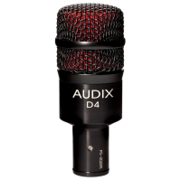 Audix D4 (Уценка)  Инструментальный динамический микрофон гиперкардиоида для ударных (НЕТ ДЕРЖАТЕЛЯ)
