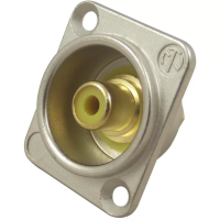 Разъем Neutrik RCA MALE панельный (NF2D-4) жёлтый