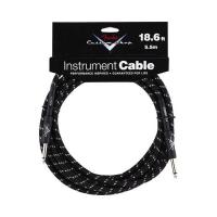 FENDER CUSTOM SHOP 18.6' INSTRUMENT CABLE BLACK TWEED инструментальный кабель, 5,5 м, чёрная твидовая оболочка