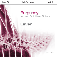 Harp A1 string Bow Brand Lever Burgundy - Lever harp A 1 octave gut string