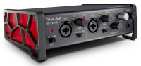 Tascam US-2x2HR - USB аудио интерфейс, 24 бит/192 кГц, 2x Combo XLR/TRS микр./лин./инстр. входа, питание +48 В, 2х 1/4" TRS лин. выхода, 1/4" стерео выход на наушники, USB 2.0 Type-C (питание), MIDI In/Out, разъем DC 5V, совместимость Win/MacOS X