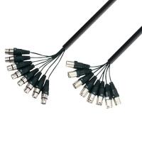 Adam hall k3 l8 mf 0300 - мультикор 8 x xlr (m) - 8 x xlr (f), 8 x 0.23 мм2, 3 м