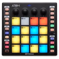 ATOM/MIDI контроллер, 16 назначаемых кнопок с подсветкой, 4 энкодера, 8 назначаемых банков/PreSonus