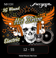 NH-EH Hit Drive Комплект струн для электрогитары, Extra Heavy, 12-55, никель, Мозеръ