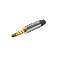 ROXTONE PJ2X-NG Разъем  jack 1/4" моно. Размер 94*15Макс. диаметр кабеля: до 7,5мм, серебренный