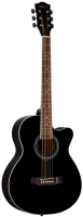 PHIL PRO AS - 3904 / BK - Фолк-гитара 39" с вырезом , верхняя дека - липа , нижняя дека и обечайка - липа , гриф - катальпа, накладка - палисандр, порожек - палисандр, анкер двойного действия