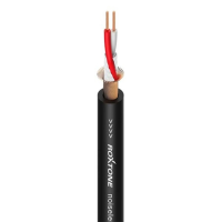 Микрофонный кабель ROXTONE MC002/100 Black [100м/картонная бухта, 95% экранирование (Спираль из медной проволоки: 80x0,10мм) D 6мм, 2x0,22mm2, AWG: 24. Черный]