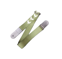 MZ-RG-5ApСockGh Ремень для гитары, зеленый хаки, аппликация Петух, MEZZO