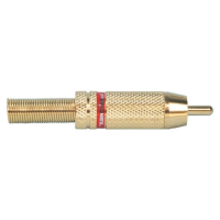 Proel MRCA30RD разъём RCA, кабельный,позолоченные контакты и корпус, красное кольцо