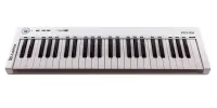 MIDI клавиатура [AX-1973W] Axelvox [KEY49j White] 4-октавная (49 клавиш) динамическая USB, 3 кнопки, джойстик (Pitch Bend и Modulation), 1 программируемый фейдер, вход Sustain педали, выключатель питания, питание от USB. Цвет белый.
