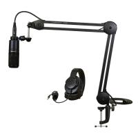 AT2020CP/КОМПЛЕКТ; AT2020 микрофон + AT8700C стойка пантограф + ATH-M20x наушники/AUDIO-TECHNICA