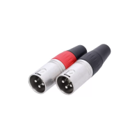Adam hall k3cxm3pair - разъем xlr (m), пара, красный/черный
